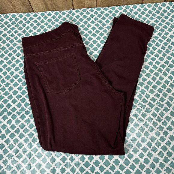 Basic Editions Jeggings Women’s Size XXL Maroon Pants Burgundy  Pull On Stretch - Picture 1 of 16